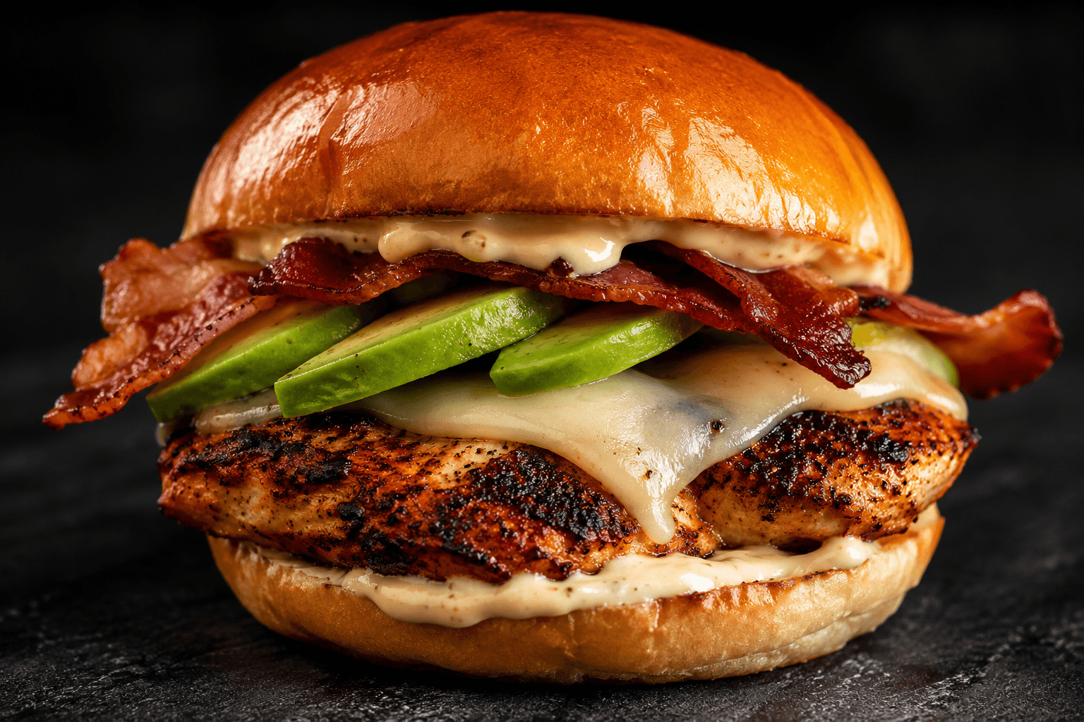 Blackened Chicken Sandwich plated final result