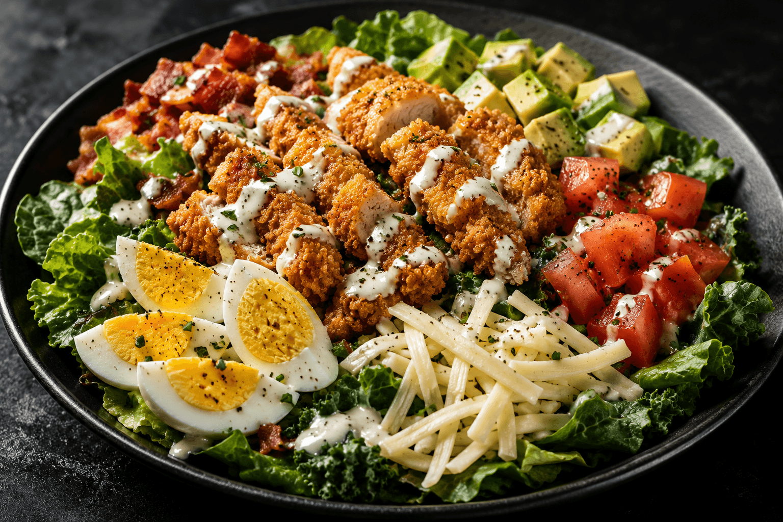 Club Salad plated final result