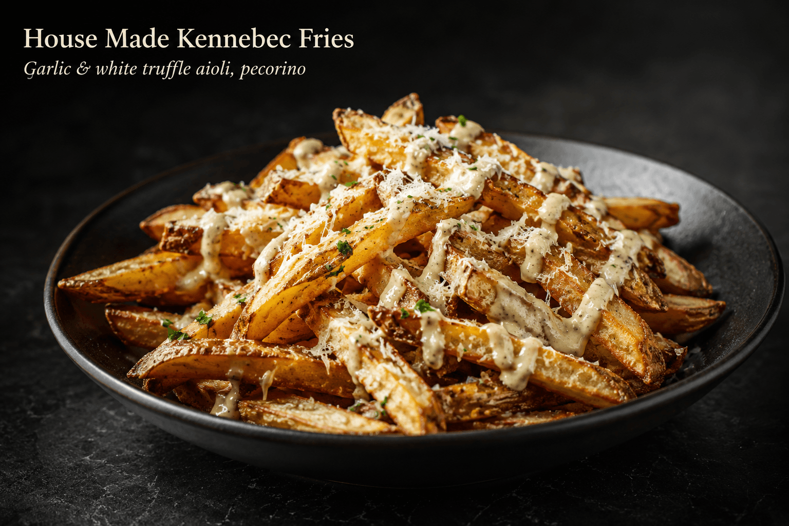 House Made Kennebec Fries plated final result