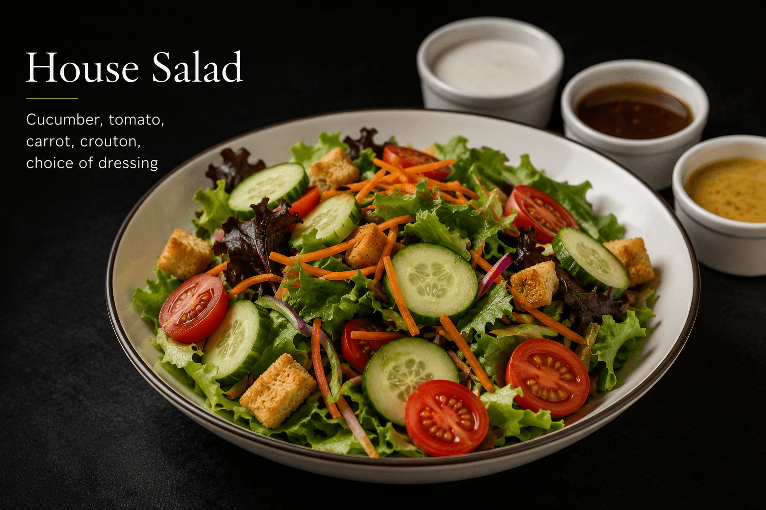 House Salad plated final result