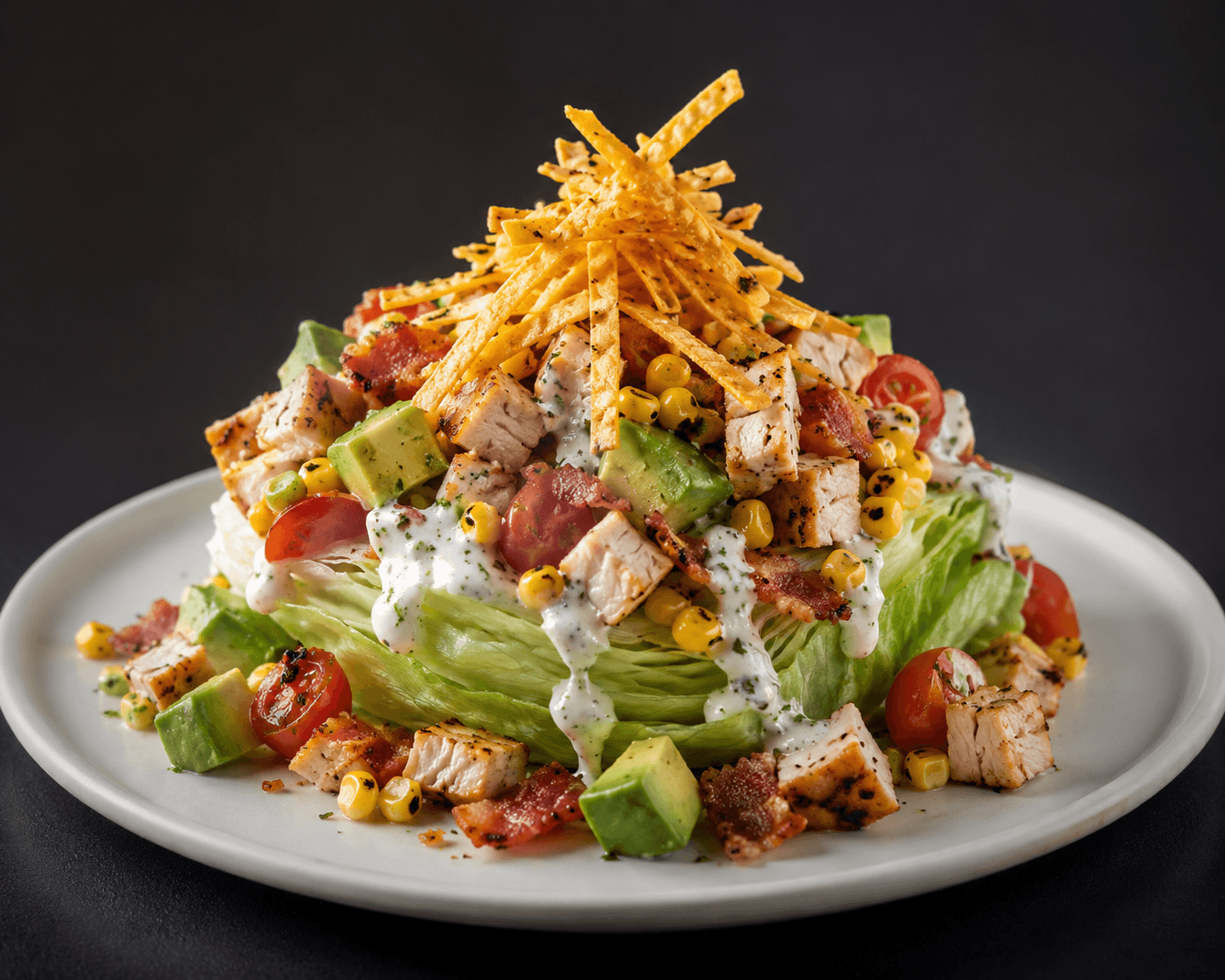 Ranchero Chicken Salad plated final result
