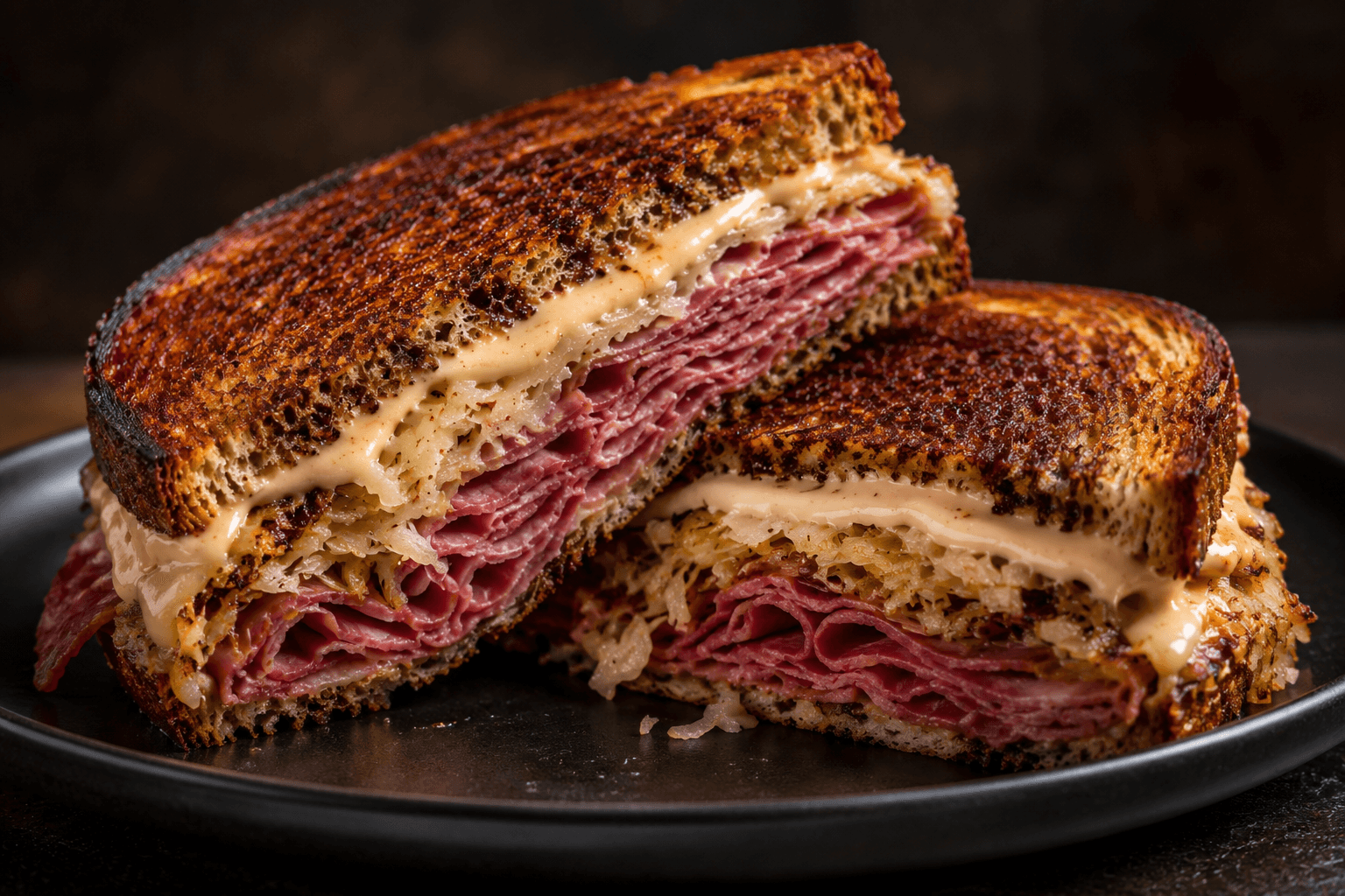 Deli-Style Reuben plated final result