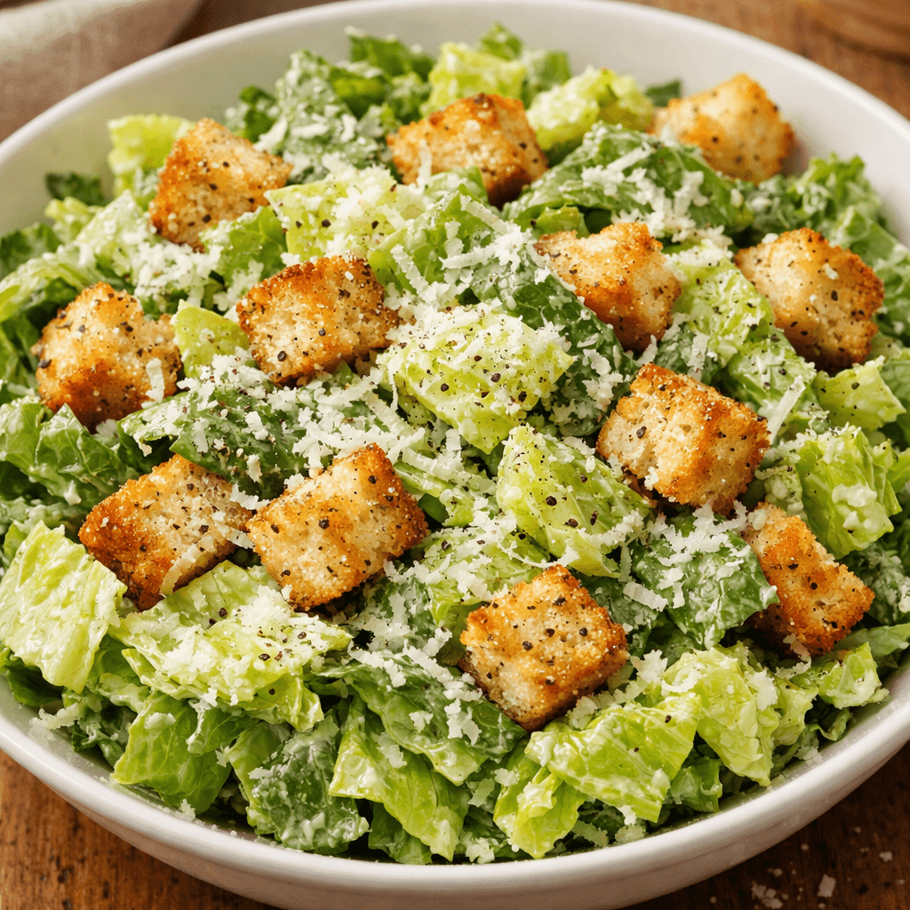Caesar Salad plated final result